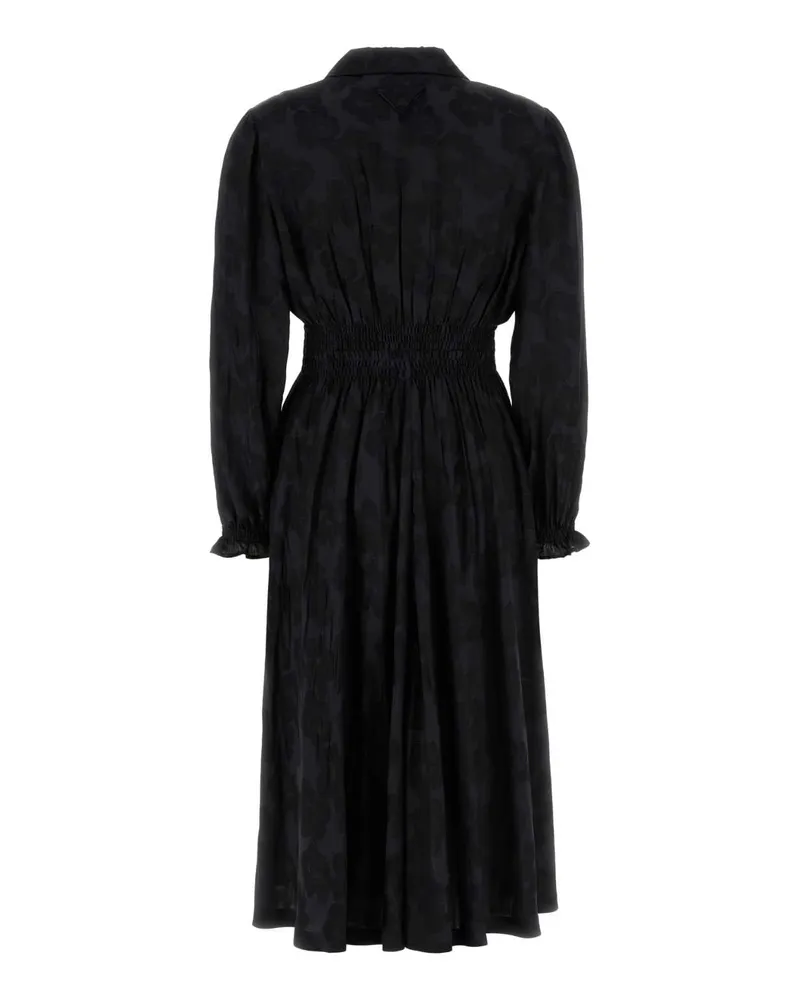 Prada Women's Black Jacquard Dress Fumo Sevi Abiti Black