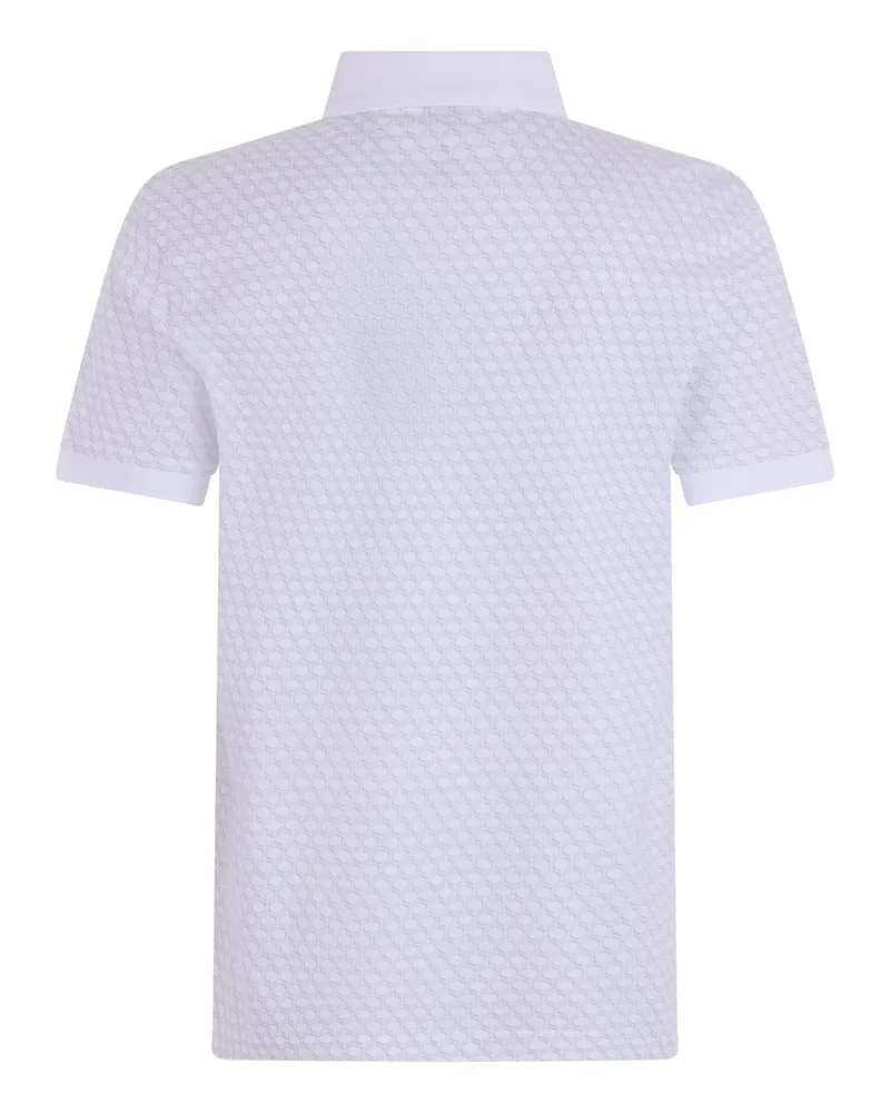 HUGO BOSS Textured Cotton Polo — White White