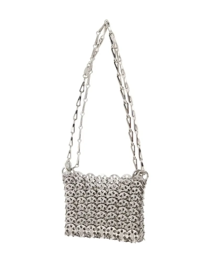Paco Rabanne Hobo 1969 Nano Shoulder Bag — Silver Silver