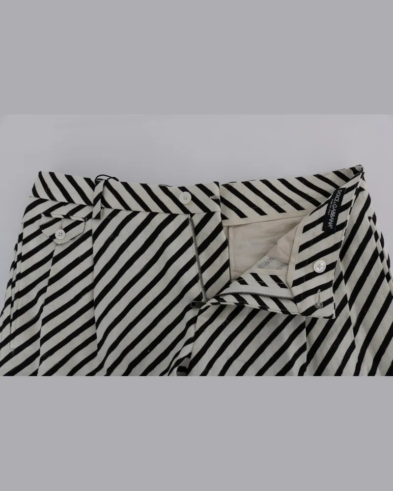 Dolce & Gabbana Men's Striped Hemp Shorts Multicolor Chino Multicolor