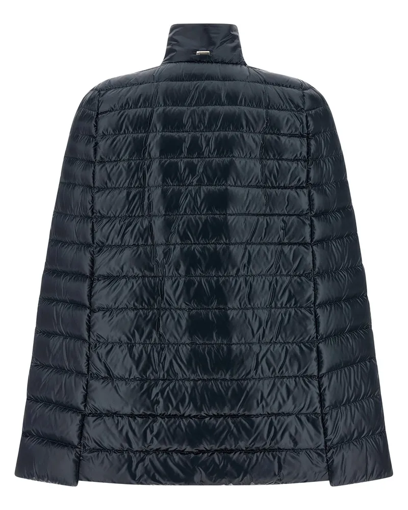 Herno Ultralight Nylon Cape Down Jacket — Black Black
