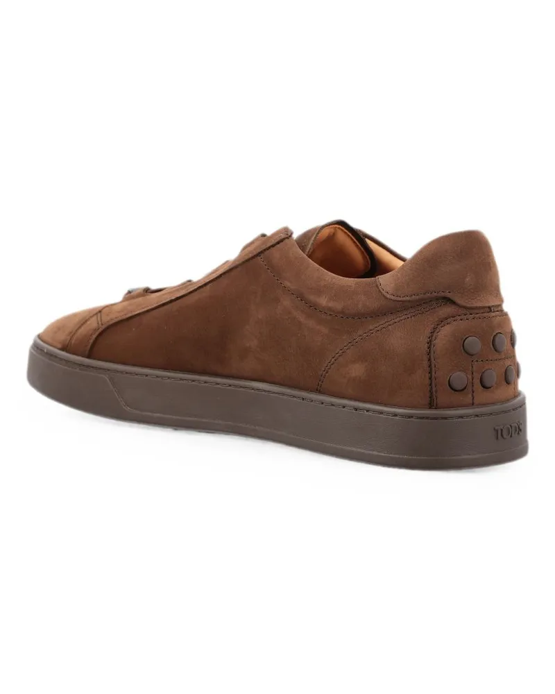 TOD'S Nubuck Lace-Up Sneaker — Brown Brown