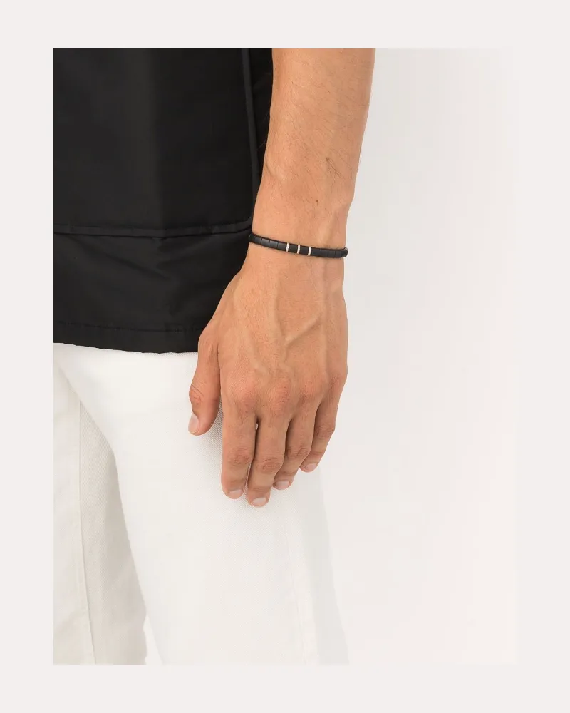 Roberto Demeglio Women's 18kt Diamond-Panel Bangle Continuity Black