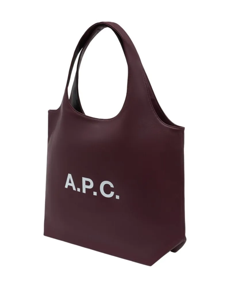 A.P.C. Women's Ninon Shopper Bag -  Synthetic Burgundy Totes-Shopping-Bags Burgundy