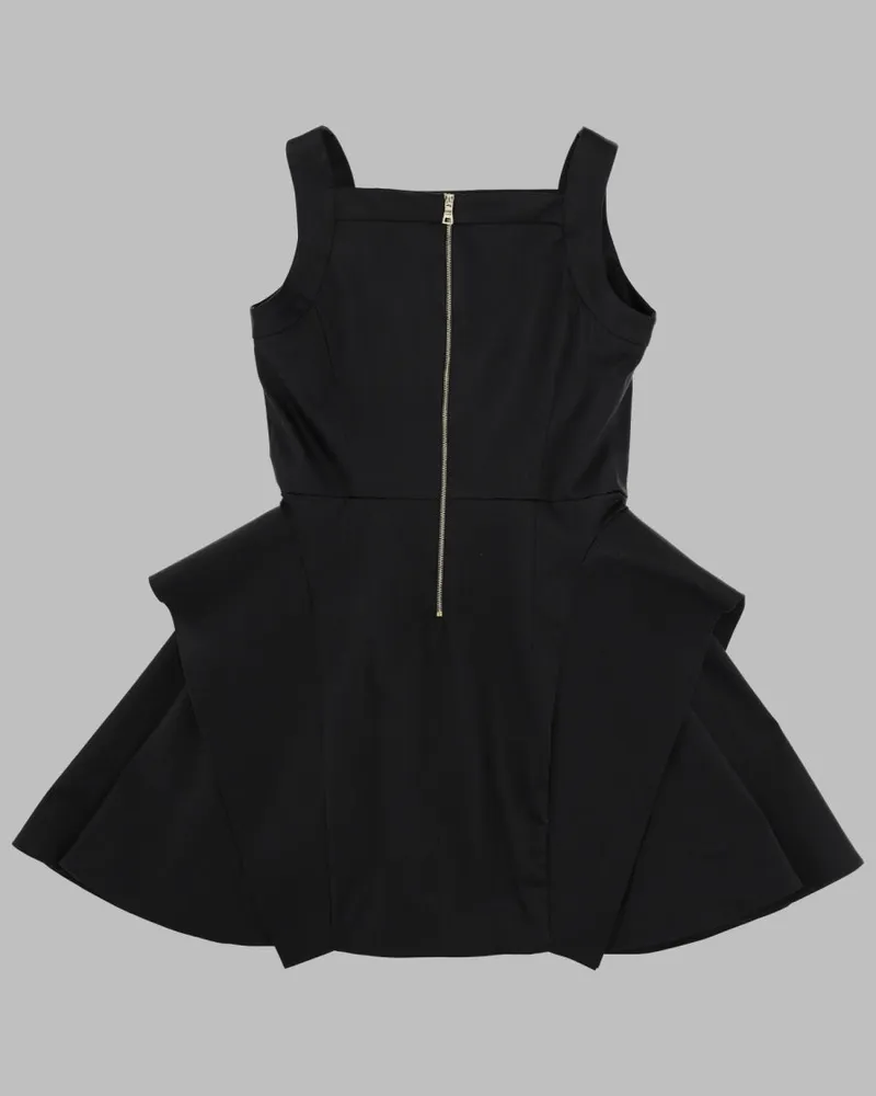 Balmain Stretch Cotton Dress — Black Black