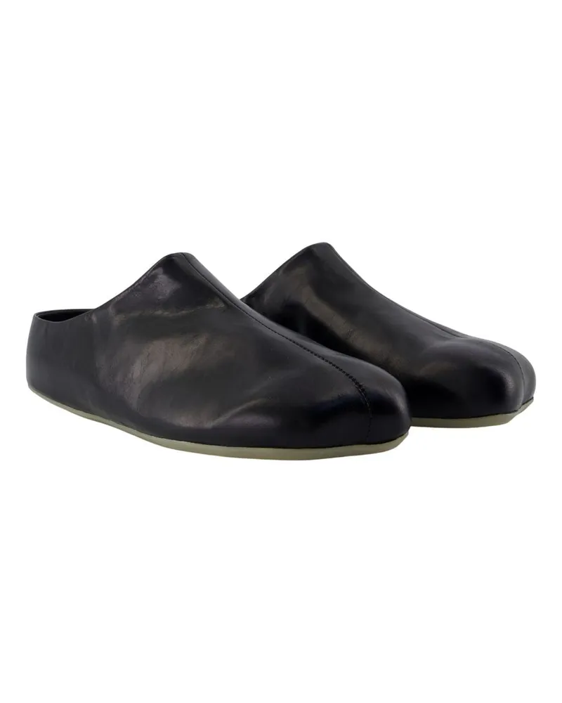 Maison Margiela Men's Sandals -  Leather Black Calfskin Shoes Flat-Shoes Black