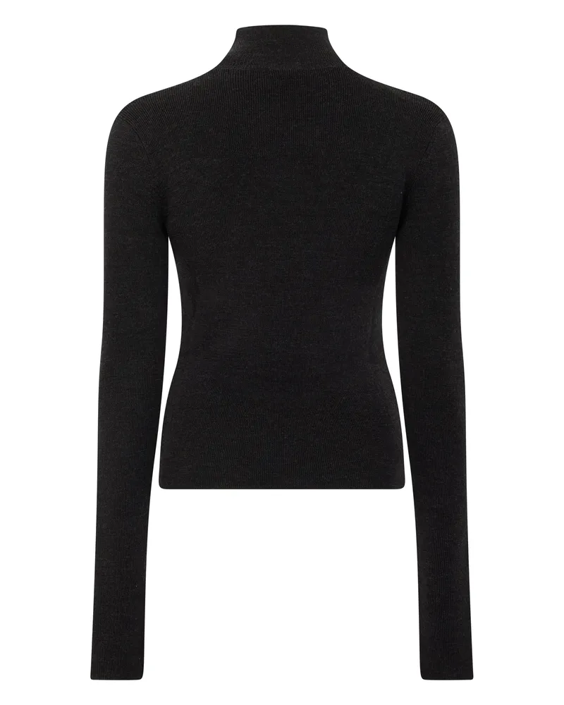 Ganni Women Sweater Wool Phantom Black