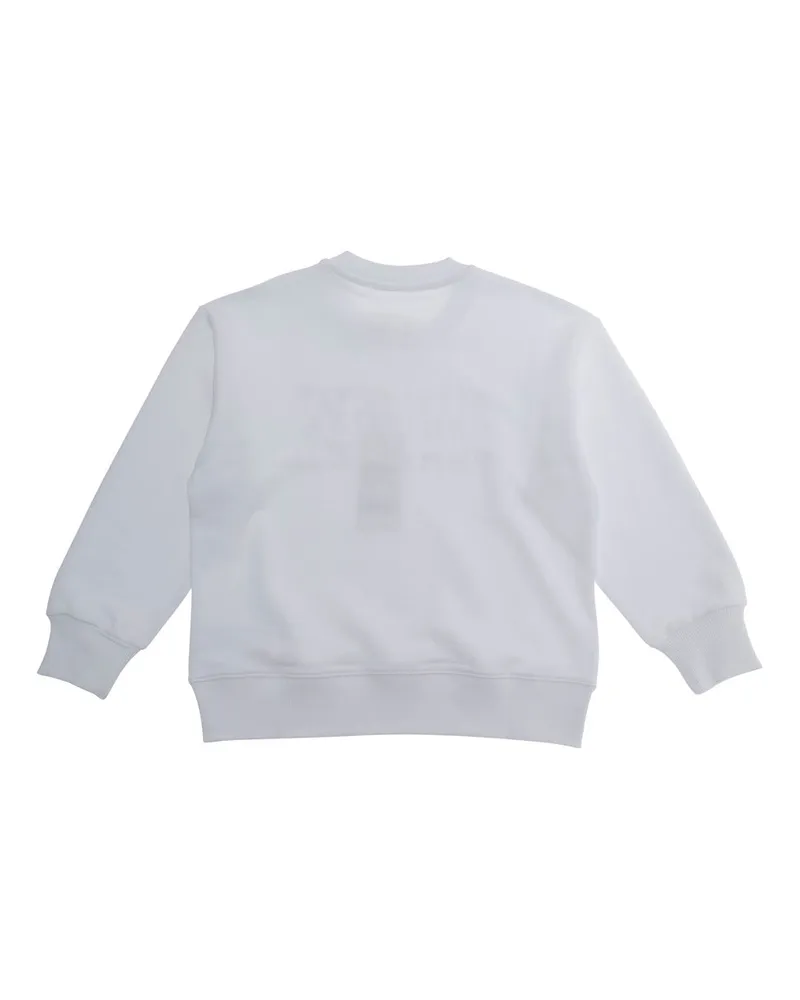 Maison Margiela Boys' Kids Crewneck Sweatshirt White Cotton Hoods & Sweatshirts White