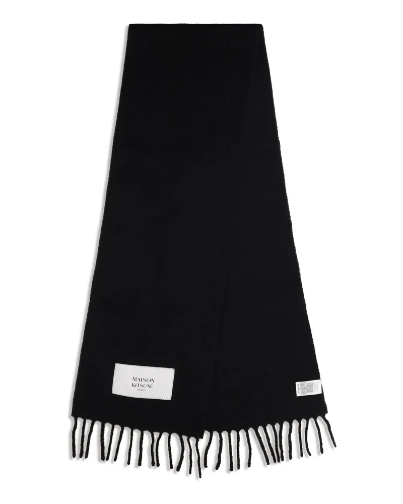 Kitsuné Baby Alpaca Scarf — Black Black