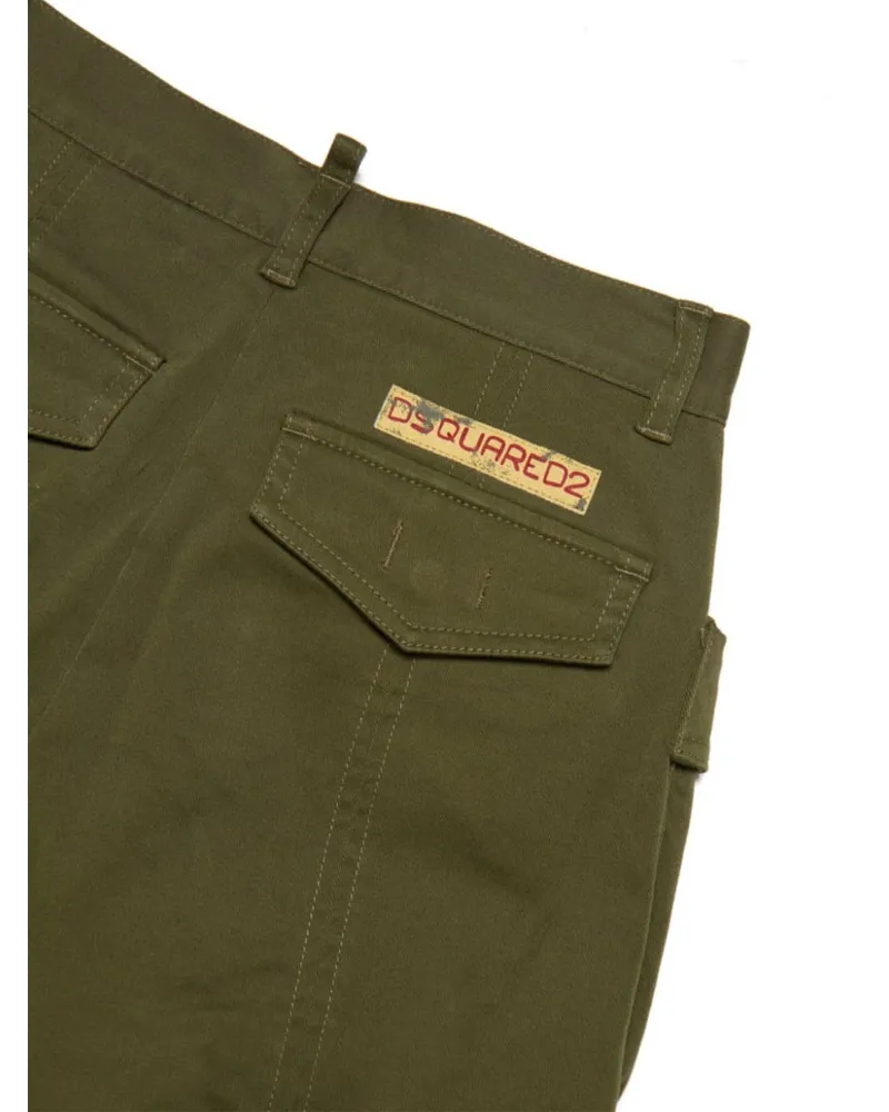 Dsquared2 Cotton-Elastane Cargo Pants — Green Green