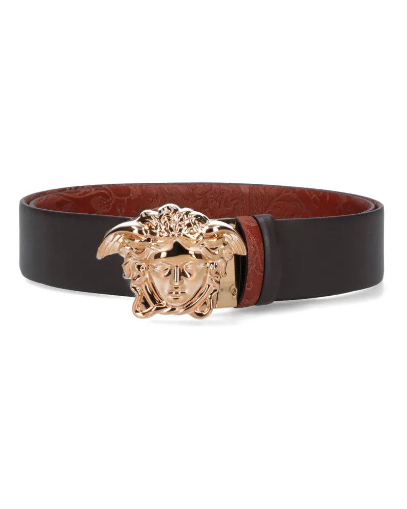 Versace Men's Belts Brown Calf Leather Brown