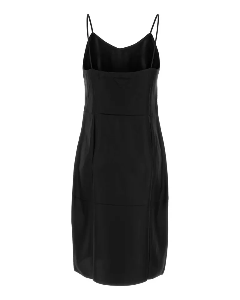 Prada Women's Black Twill Dress Nero Exterior: Silk Abiti Black