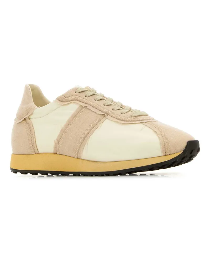 The Row Women's Two-Tone Canvas Mica Sneakers Beigeoffwhite Beige