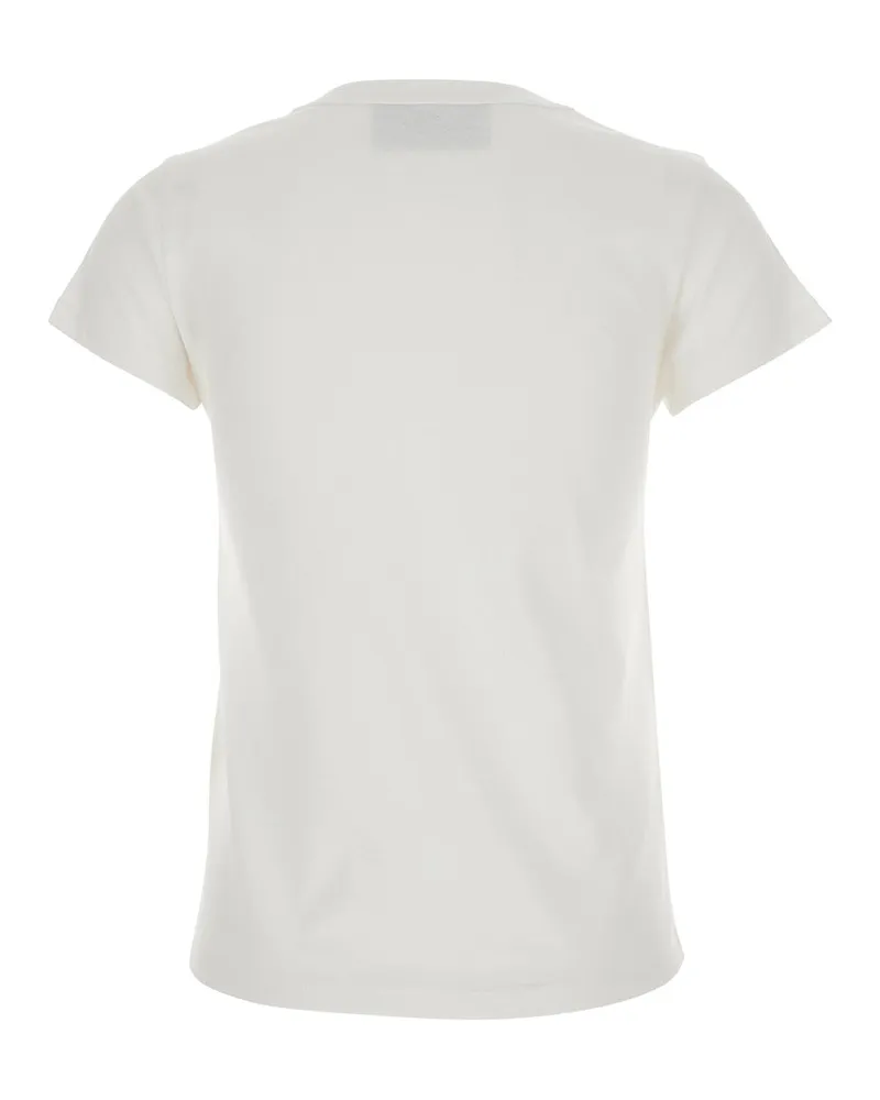 Valentino Garavani Women's T-Shirt With Maxi Logo, White Cotton T-Shirts & Jerseys White