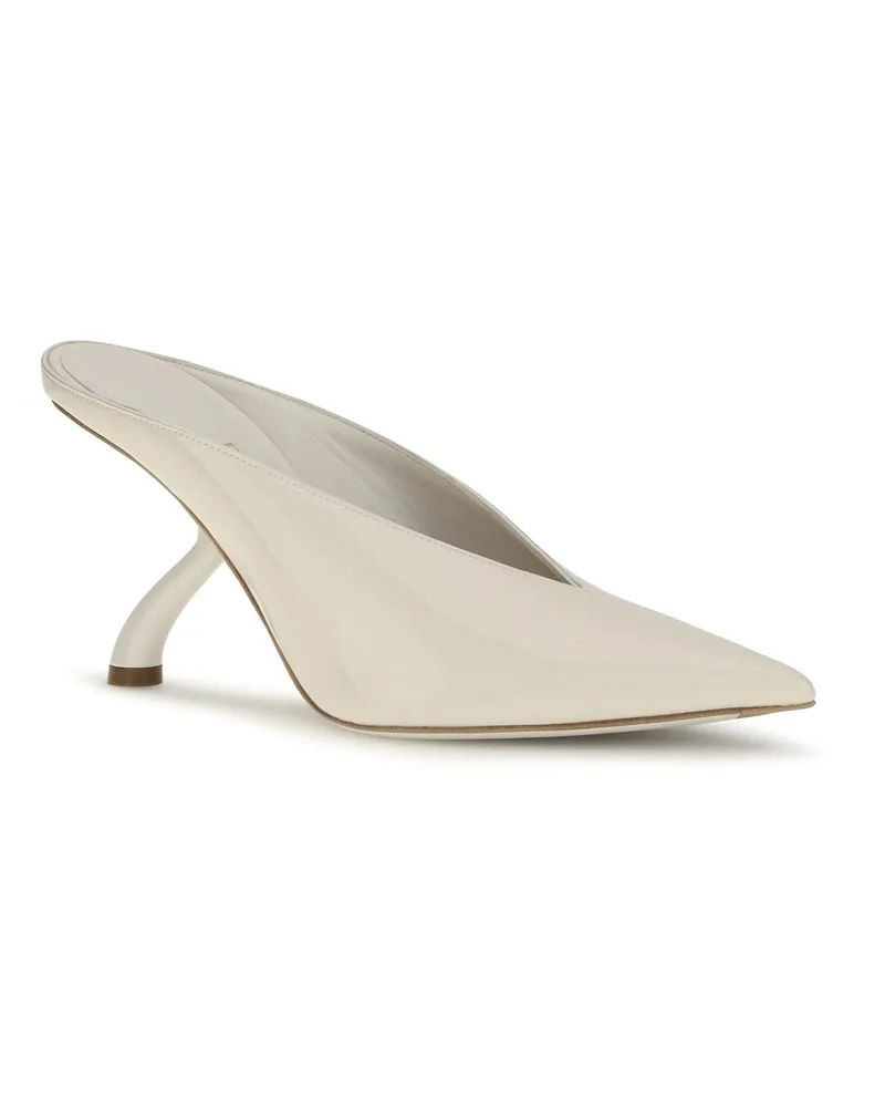 Ferragamo Women's S Sculpted Heel Mules Mascarpone Calf Leather Bos Taurus Sandal Beige