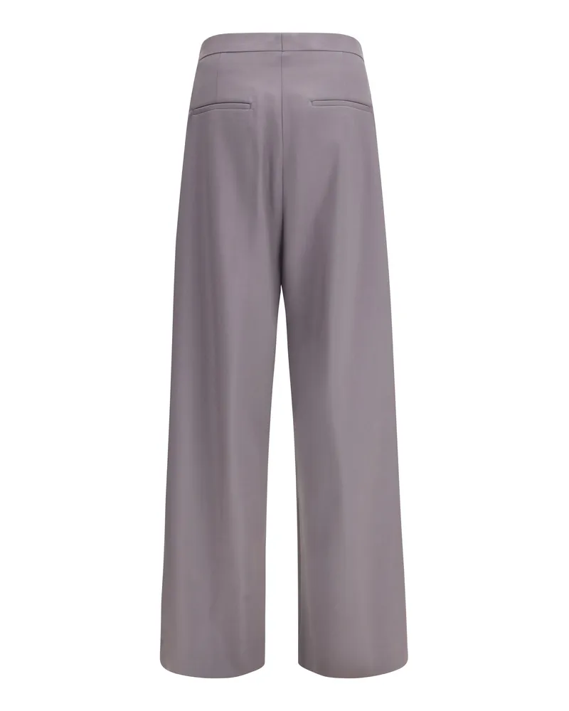 Dries van Noten Men's Trousers Preaches Bis Wool-Mohair Grey Wool (ovis Aries Gray