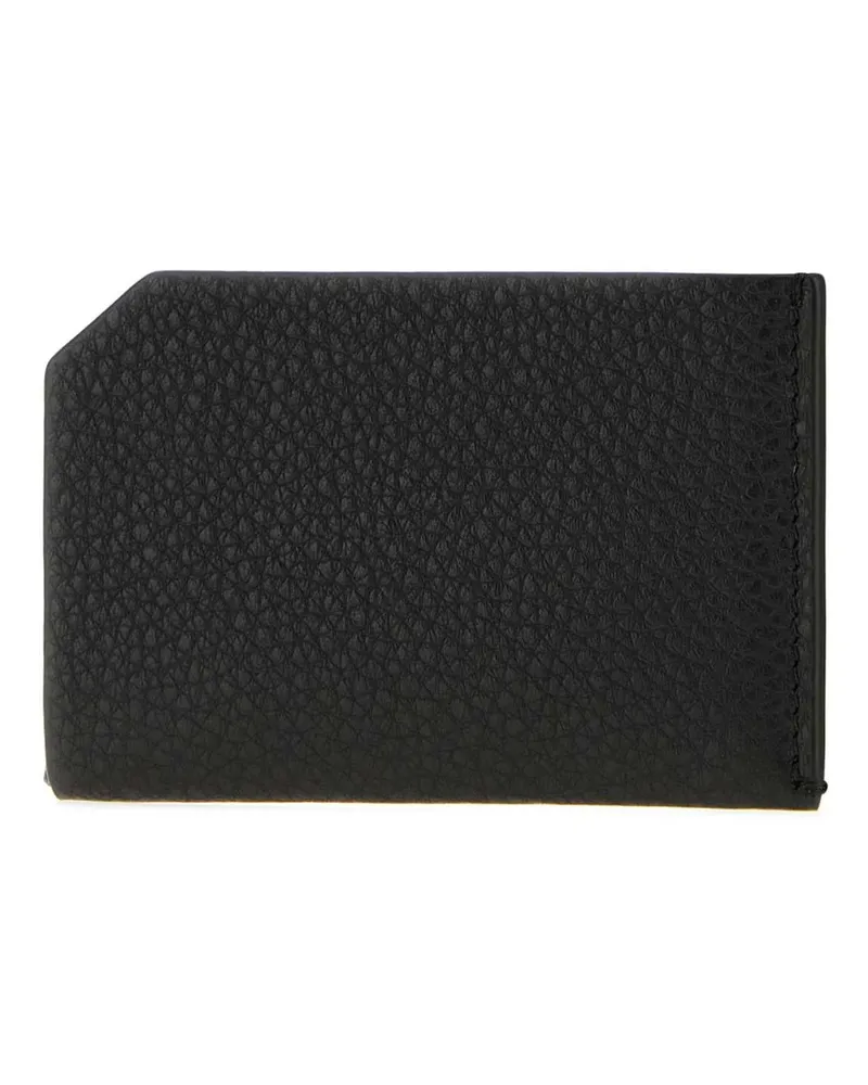 The Row Men's Black Leather Card Holder Exterior: Portafogli Wallet Black