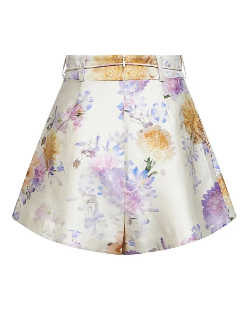 Zimmermann Women's Shorts Luna Tuck Multicolour Silk-Cotton 