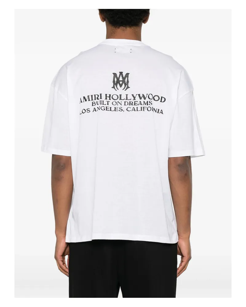 Amiri Logo-Printed Cotton T-Shirt — White White