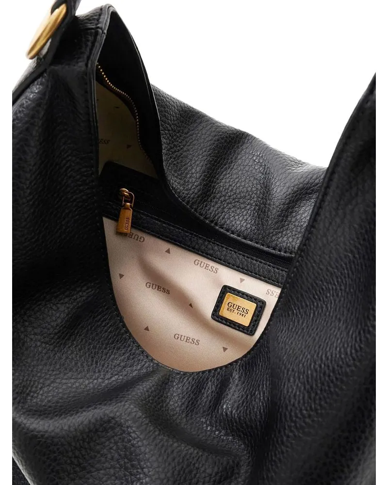 Guess Women's Shoulder Bag Black Polyurethane - Shoulder-Bags Black