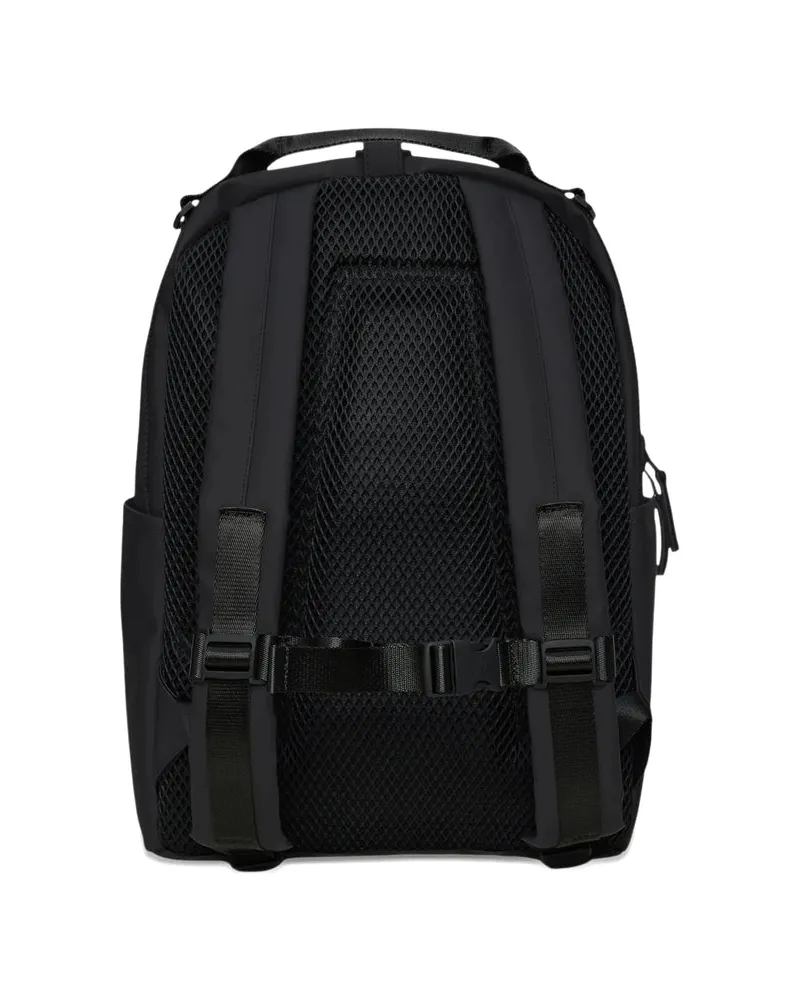 RAINS Matte Polyester Backpack — Black Black