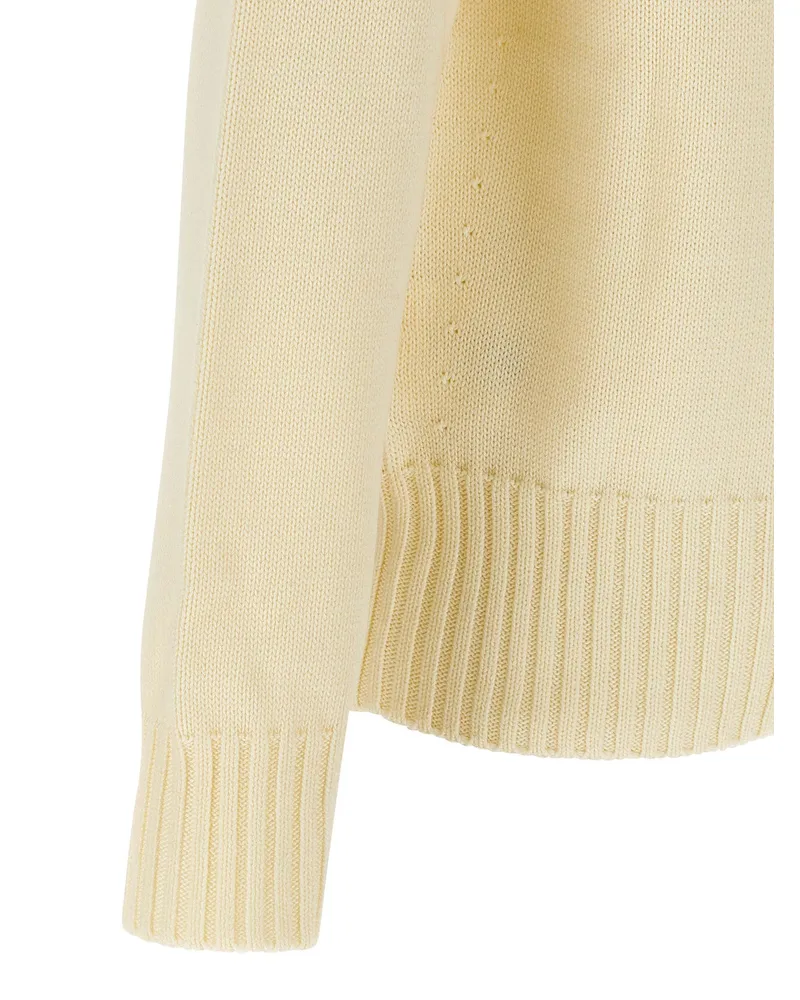 Givenchy Logo-Embroidered Cotton Sweater — Beige Beige