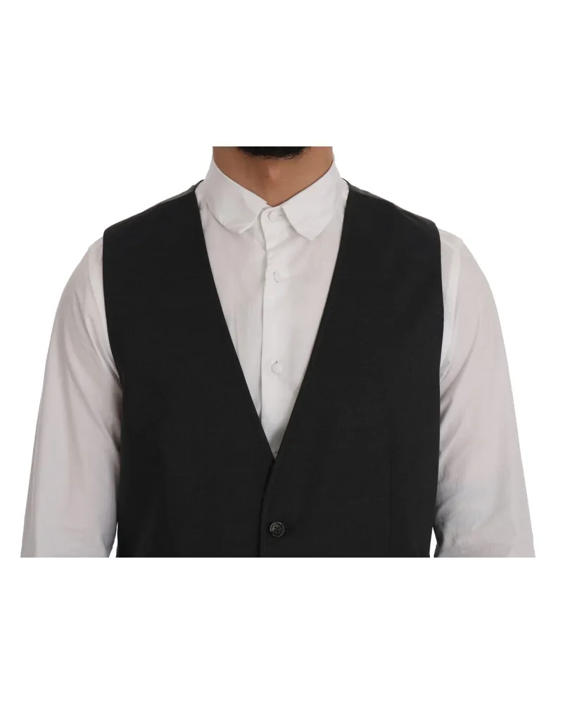 Dolce & Gabbana Cotton Rayon Vest — Gray Gray
