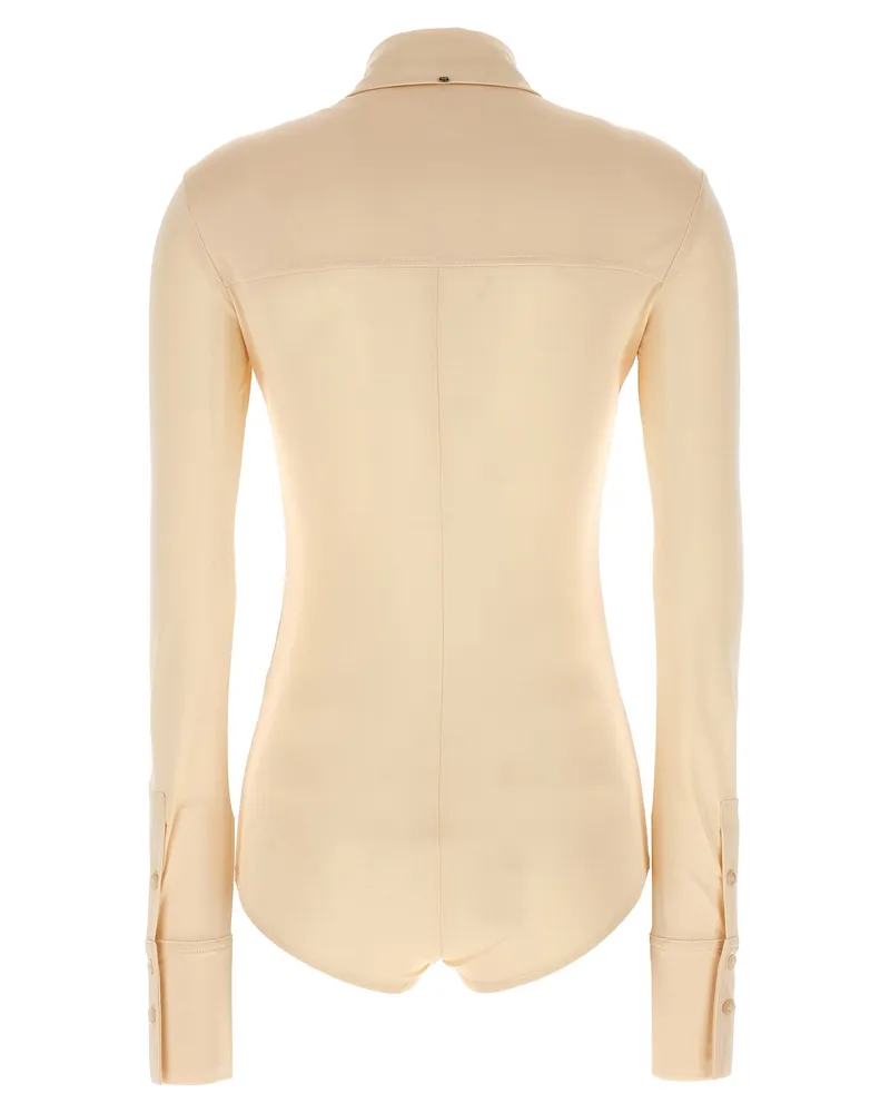 SPORTMAX Women's Beige Viscose Bodysuit Clothing Beige