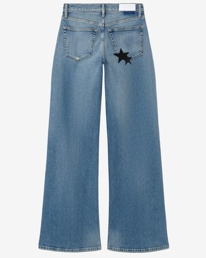 RE/DONE Women's Star Stretch Cotton Blend Jeans Denim Blue