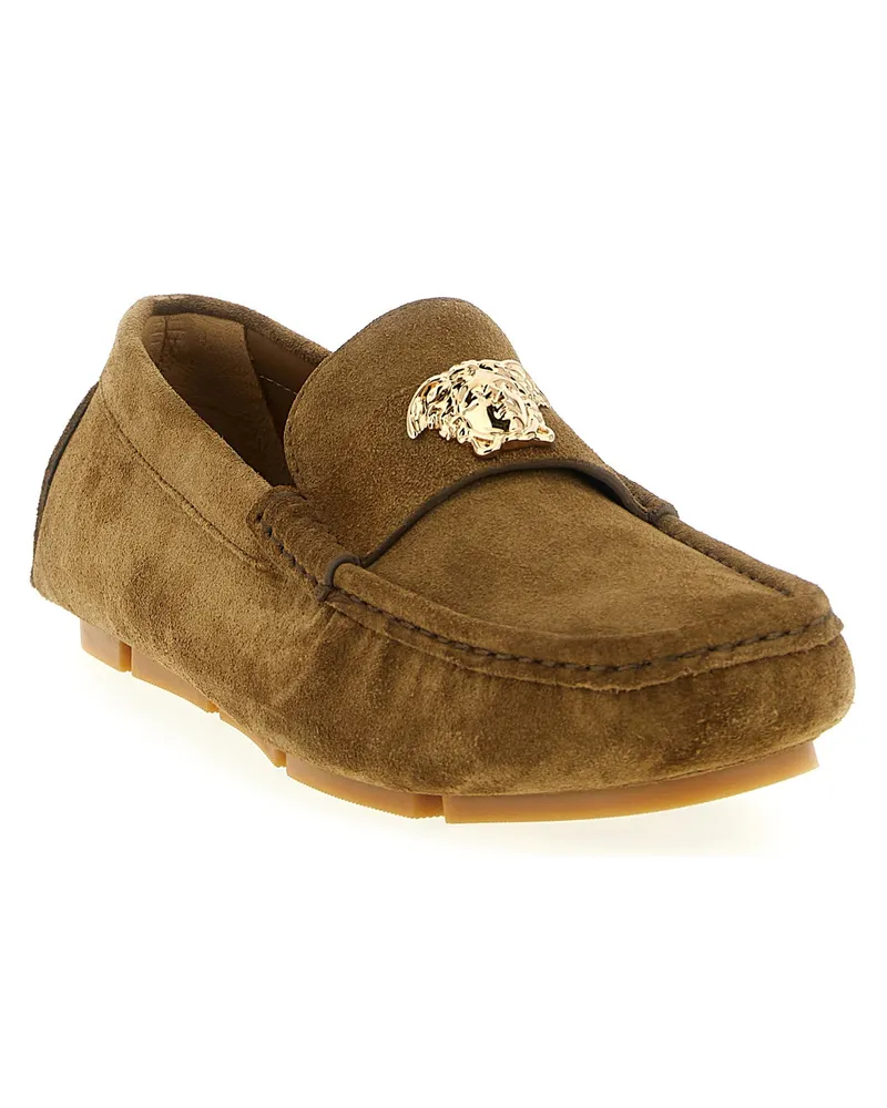 Versace La Medusa Loafers — Brown Brown