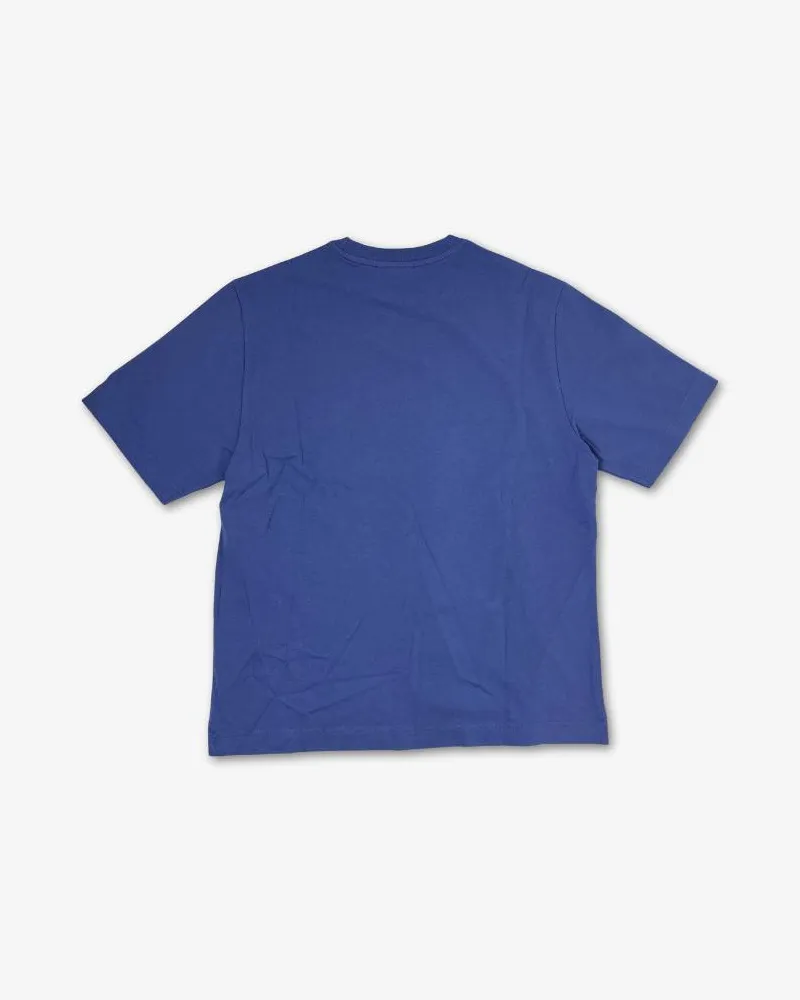 Kitsuné Floral Logo-Embroidered T-Shirt — Blue Blue