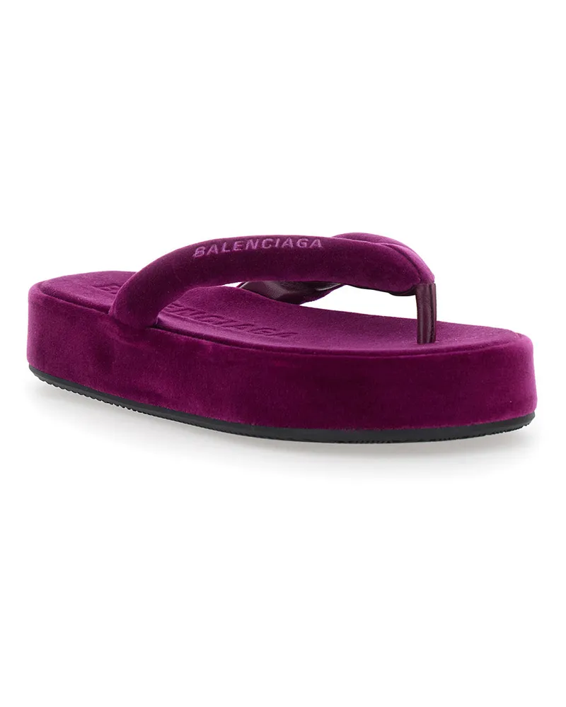 Balenciaga Women's Sandals Jet Leg Violet Cotton Purple