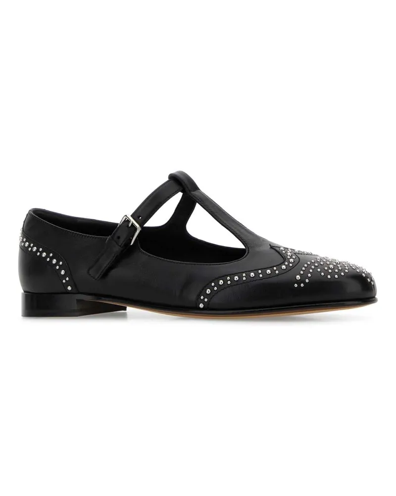 Church's Women's Black Nappa Leather Opal Ballerinas Ballerine Flat Shoes Black