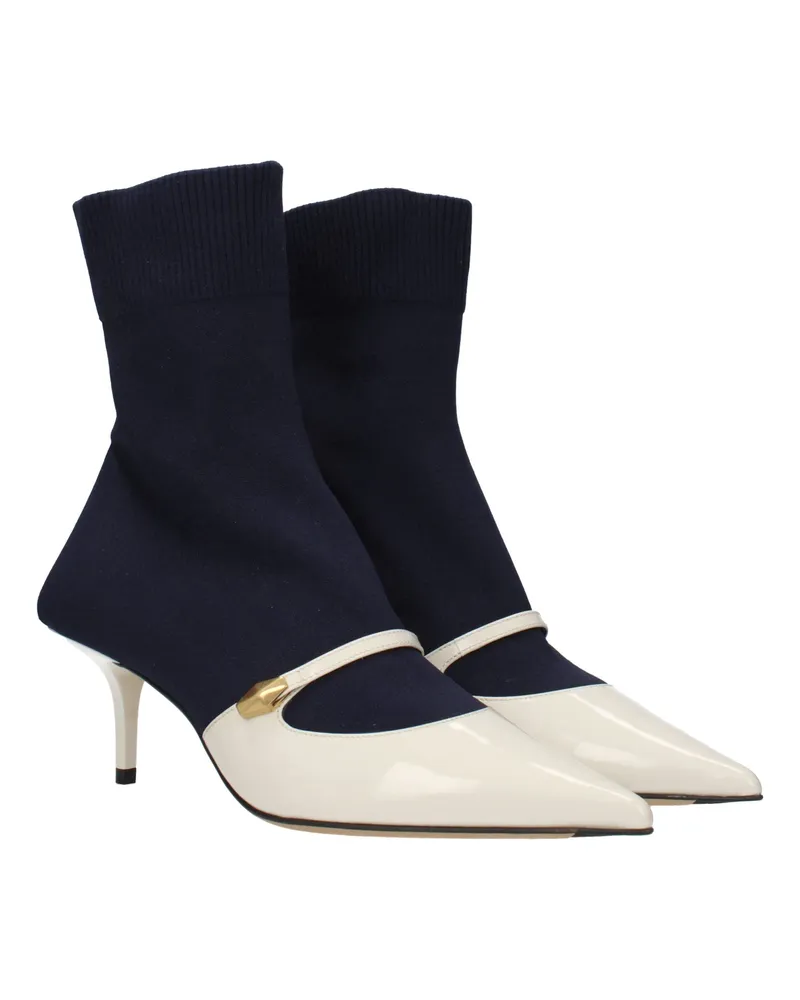 Jimmy Choo Women's Blue Fabric Ankle Boots Blue