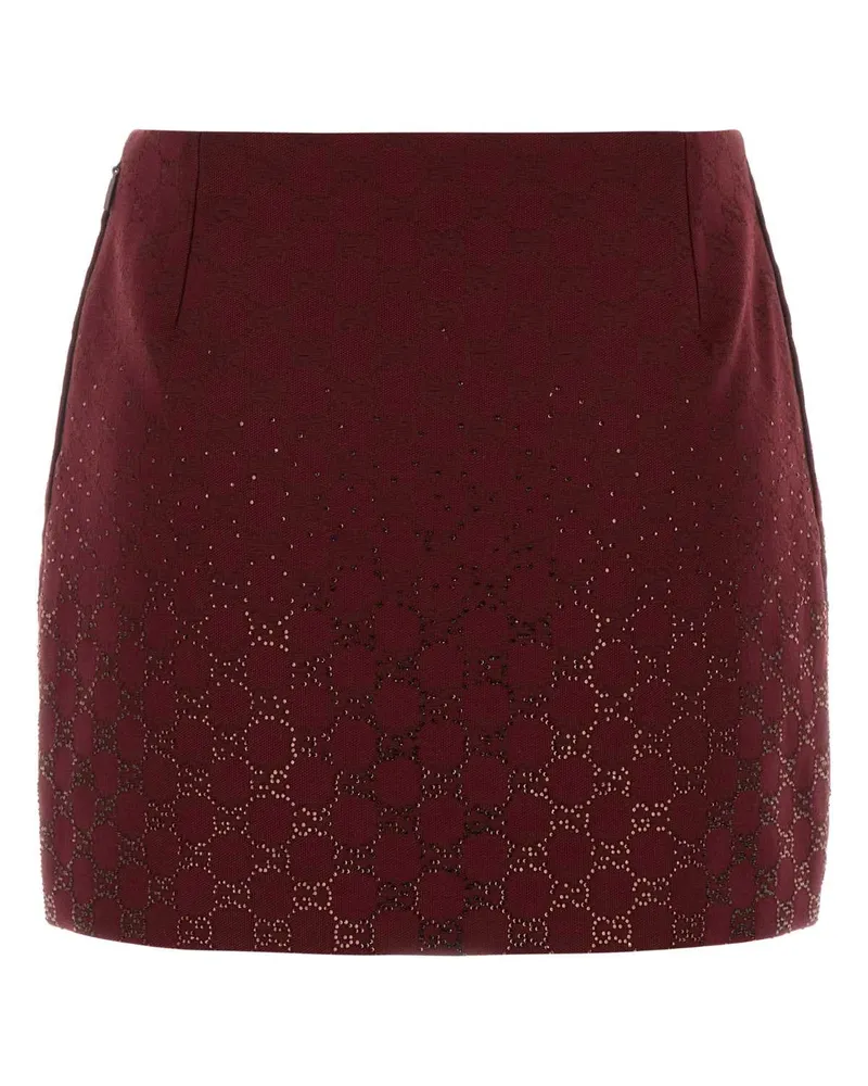 Gucci Women's Gg Fabric Mini Skirt Rossoancora Gonne Red