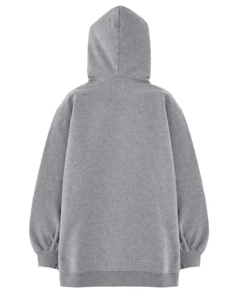 Alexander Wang Hooded Cotton Mini Dress — Gray Gray