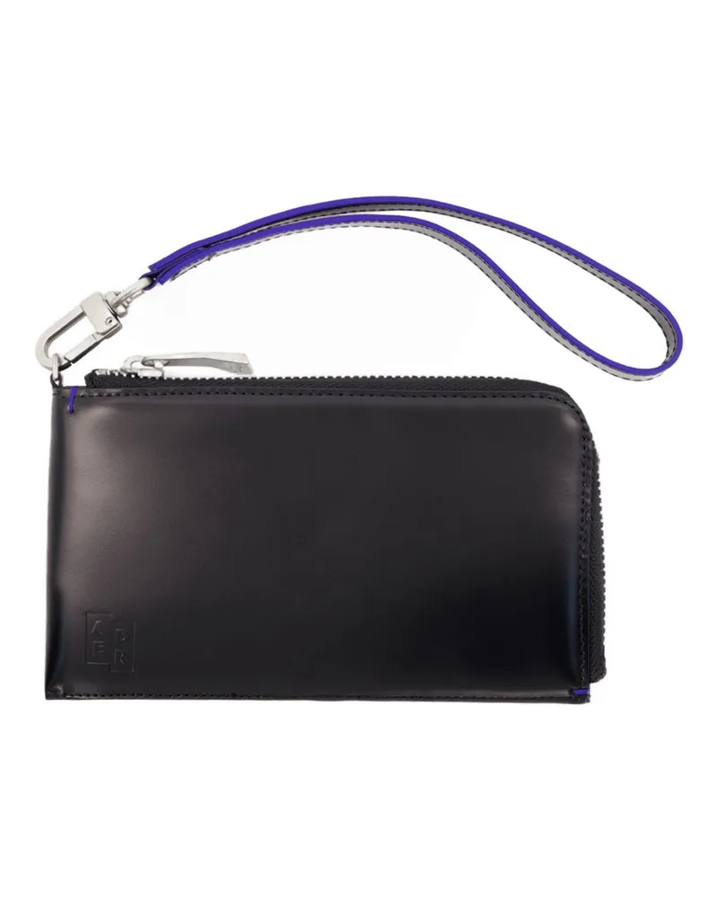 Adererror Unisex 01 Trs Tag Wallet -  Leather Black Calfskin Accessories Black
