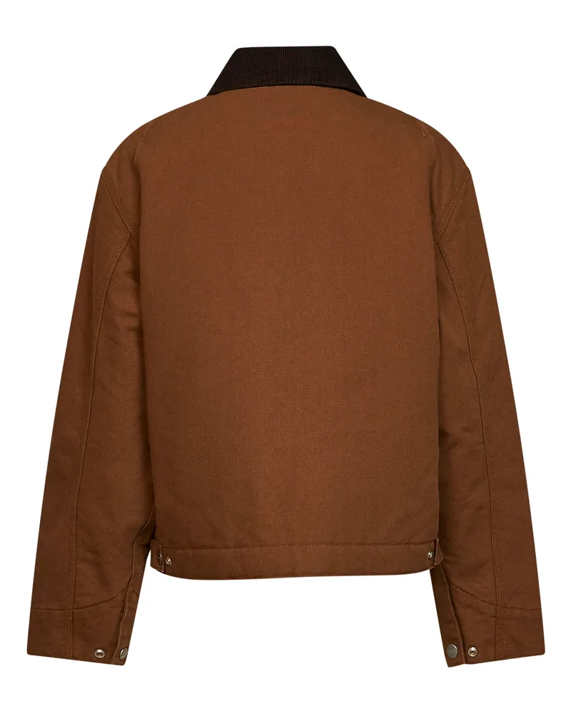 Carhartt WIP Women Jacket Og Detroit Brown Cotton Bomber Brown