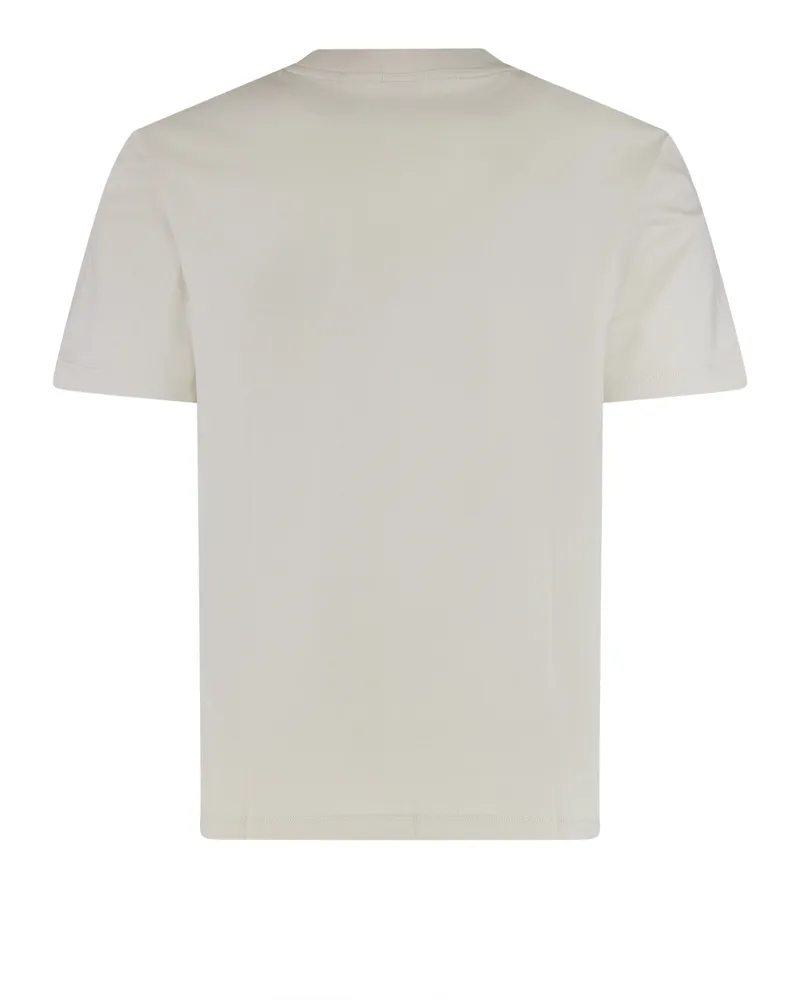 HUGO BOSS Men's Crew Neck T-Shirt Ecru Cotton T-Shirts And Polos Beige