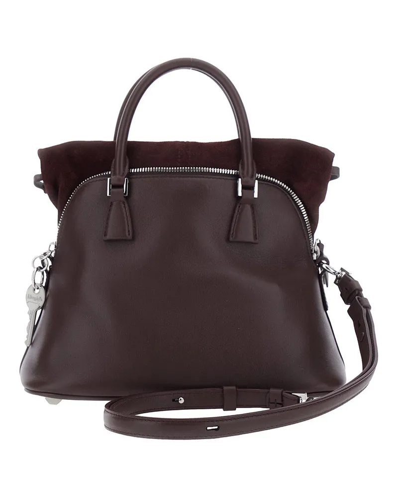 Maison Margiela Women's Handbag Burgundy Leather Calf Handbags Hand Bags Burgundy