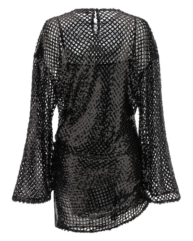 ATTICO Women's Black Polyester Short Dress Black