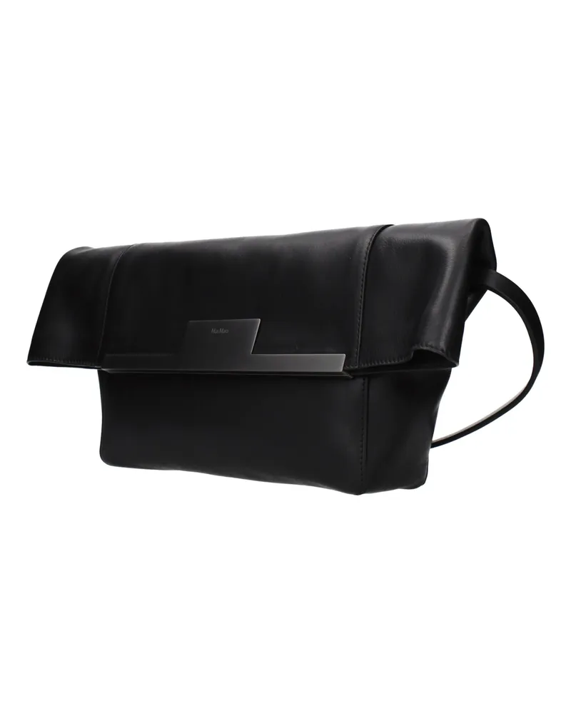 Max Mara Women's Black Leather Shoulder Bag Black