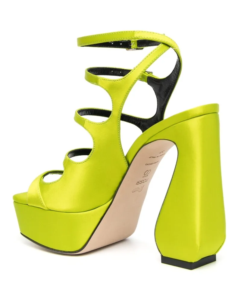 Sergio Rossi Platform Heel Sandal — Neon Green Neon