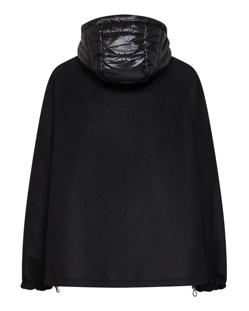 Herno Virgin Wool & Nylon Hybrid Jacket — Black Black