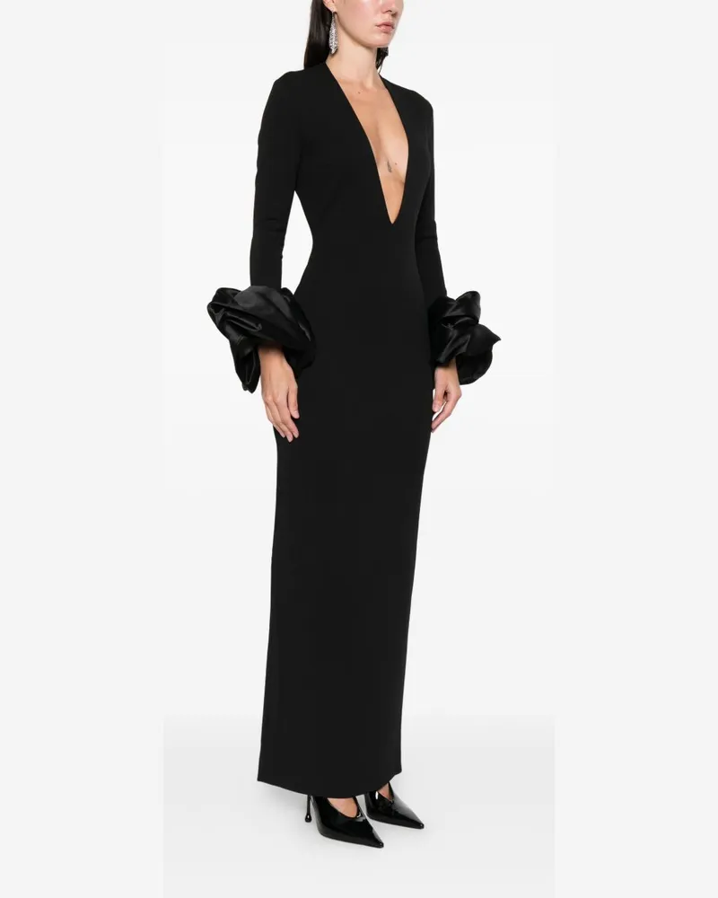 Solace London Valerie Dress — Black Black