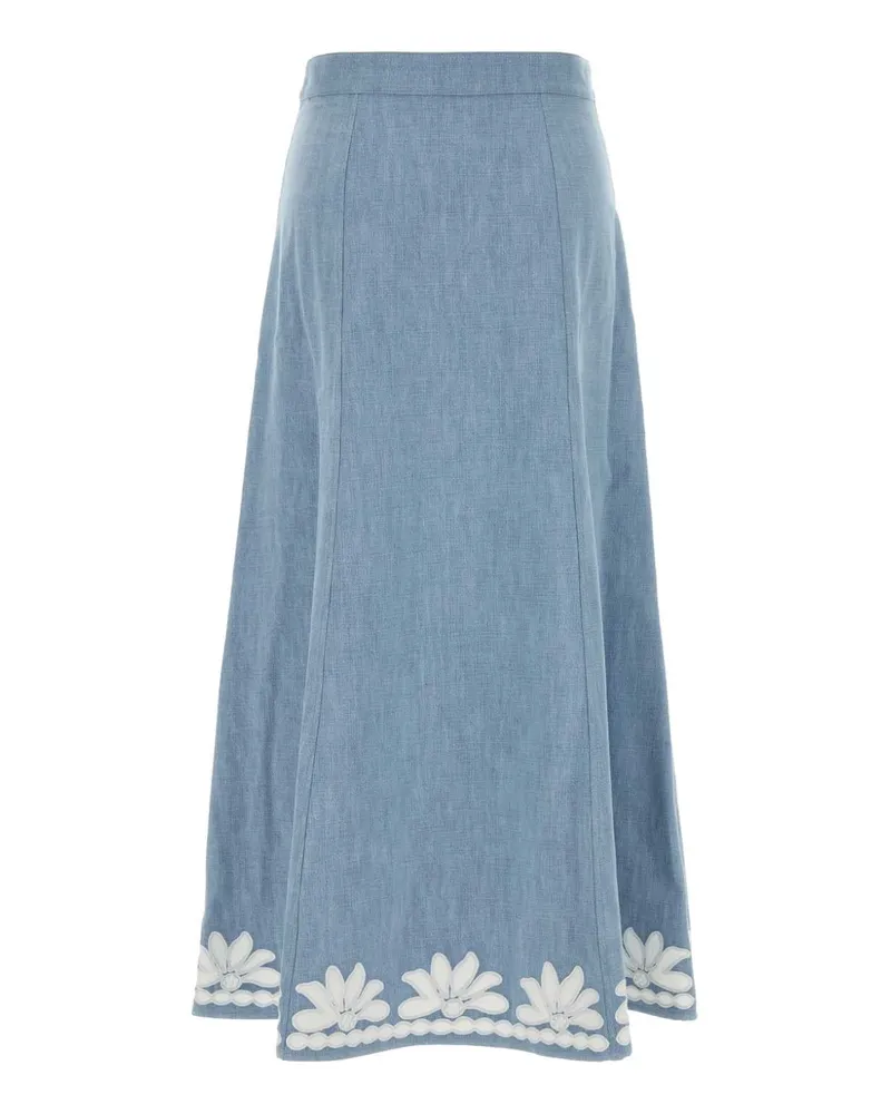 Valentino Garavani Denim Skirt — Blue Blue