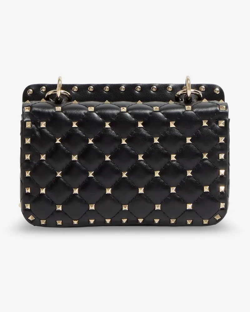 Valentino Garavani Women's Shoulder Bag Rockstud Spike Black Leather Black