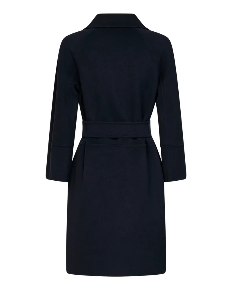 Max Mara Women's Coat Arona Blue Virgin Wool Blue