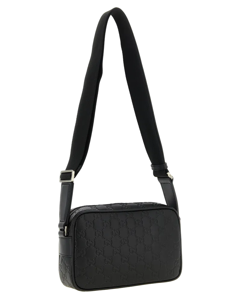 Gucci Men's Black Calfskin Crossbody Bag Black