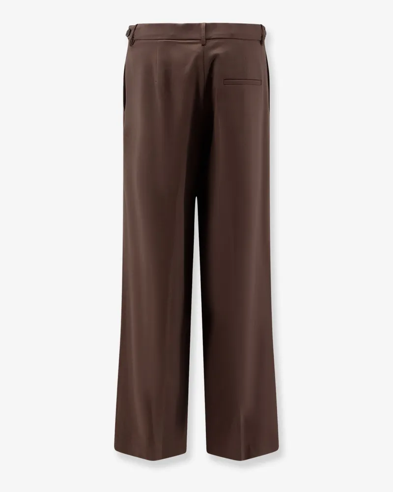 ALYSI Women's Trousers Stretch Virgin Wool Brown Elastane Brown